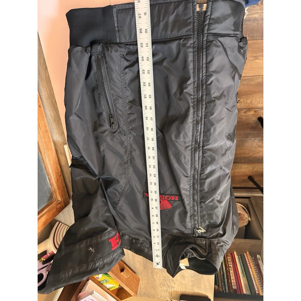 Hondaline Honda OEM VTG 70s 80s Black Red Biker Bomber Jacket Windbreaker XXL - Picture 11 of 12